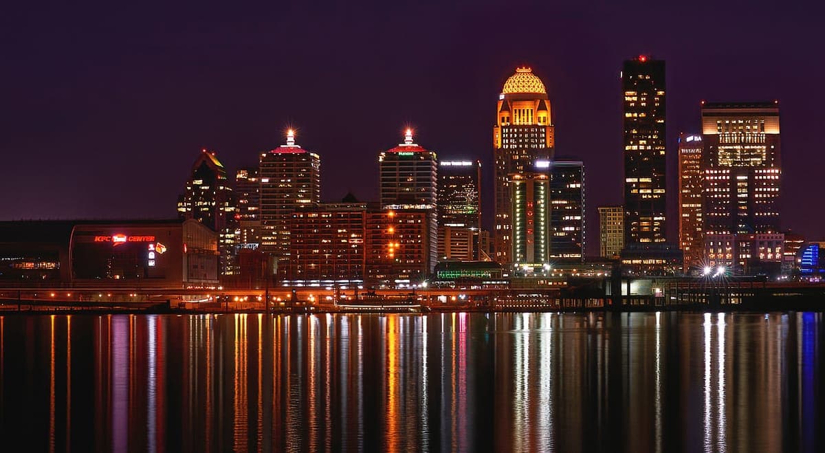 Louisville skyline and cityscape