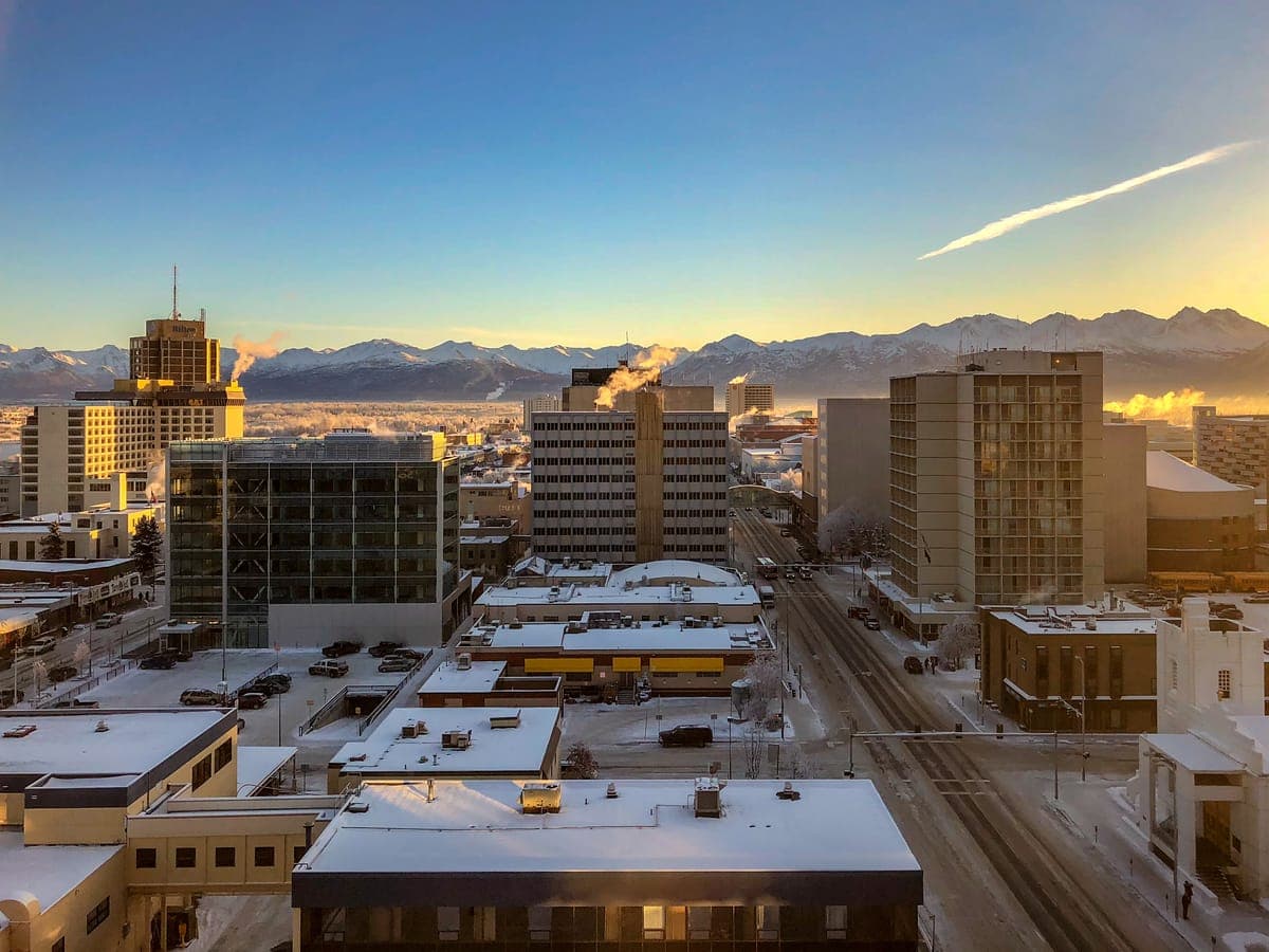 Anchorage skyline and cityscape