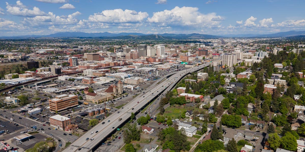 Spokane skyline and cityscape